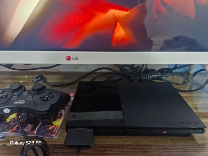 Playstation 2 slim desbloqueado funcionando perfeitamente