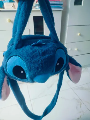 Bolsa do Stitch em pelúcia - usado uma só vez