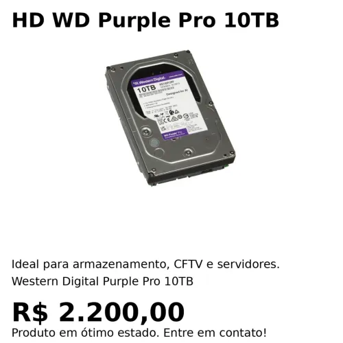 HD Western Digital Purple Pro 10TB