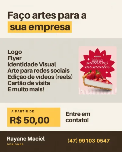 ARTE - DESIGN PARA A SUA EMPRESA - A PARTIR DE R$ 50
