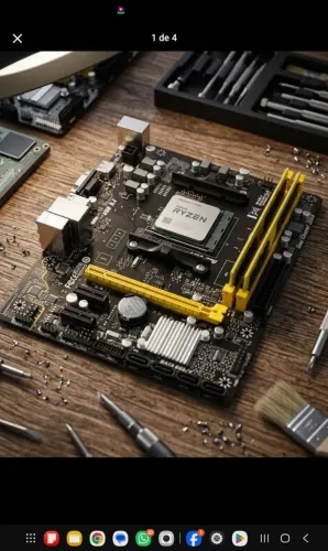 Placa mãe a320m+ Ryzen 5+16gb ram Troco kit xeon.