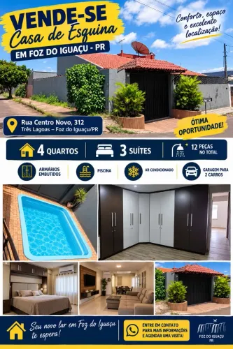 Casa de esquina em Três lagoas Foz do Iguaçu Pr
