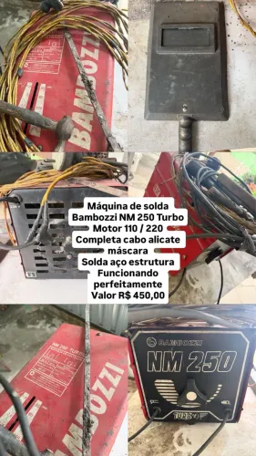 Máquina de solda bombozzi NM 250 turbo 110/220