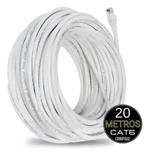 CABO CAT 6 BRANCO 2O MTS   