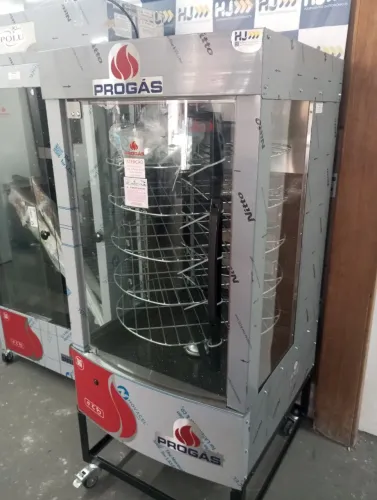 NZ. Máquina de assar carne e frango 70kg 5 grelhas giratórias