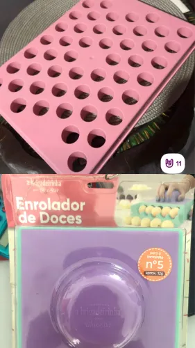 Placa porcionadora brigadeiro e enrolador de doces