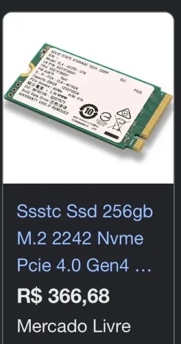 SSD m2 256gb 