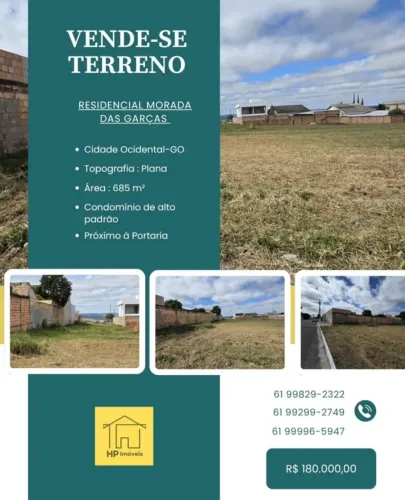 TERRENO DE 685m² EM CIDADE OCIDENTAL-GO