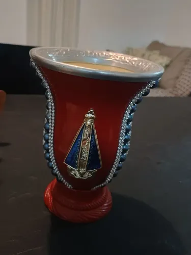 Cuia decorada Nossa Senhora