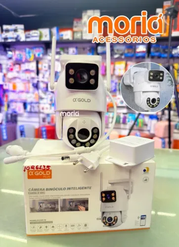 Câmera de Segurança A'gold Binoculo Cam-10 Wi-Fi Visão Noturna Sensor de Movimento
