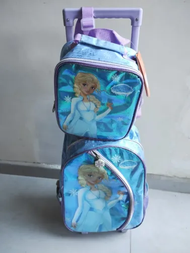 Mochilha Infantil com lancheira e estojo Frozen