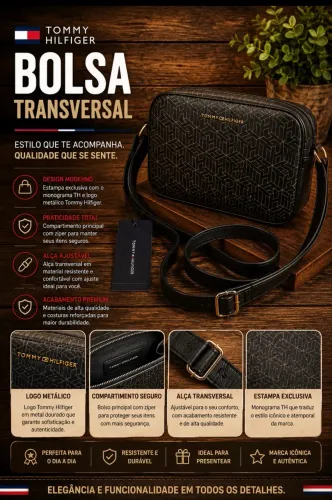 Bolsa feminina Tommy Hilfiger original
