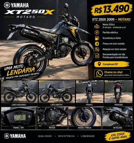 Yamaha xtz 250x 2009 - motard