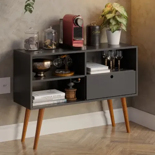 Aparador Cantinho do Cafe Rack Buffet Com Pes Madeira Shoppe