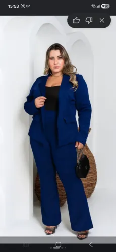 Conjunto de Blaze e calça social plus size