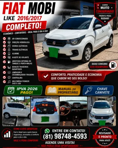 Fiat Mobi Like 1.0 Fire Flex 5P. 2017