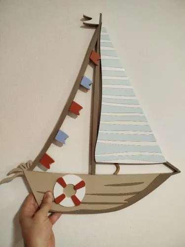 Quadro barquinho para quarto de criança