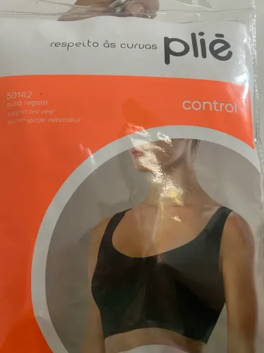 Sutiã Plie Modelador Sustentação Regata Sem Bojo Abertura Frontal