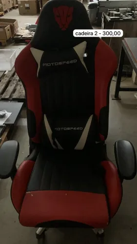 CADEIRA MOTOSPEED VERMELHA ALMOFADA PESCOÇO E LOMBA
