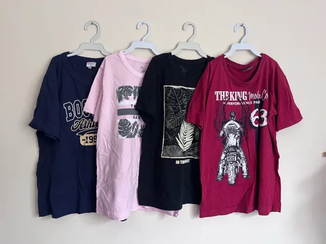 Lote 16 camisas de menino entre 6 e 10 anos os tamanhos