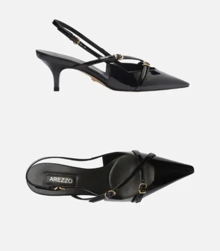 Scarpin Arezzo Slingback Preto 36