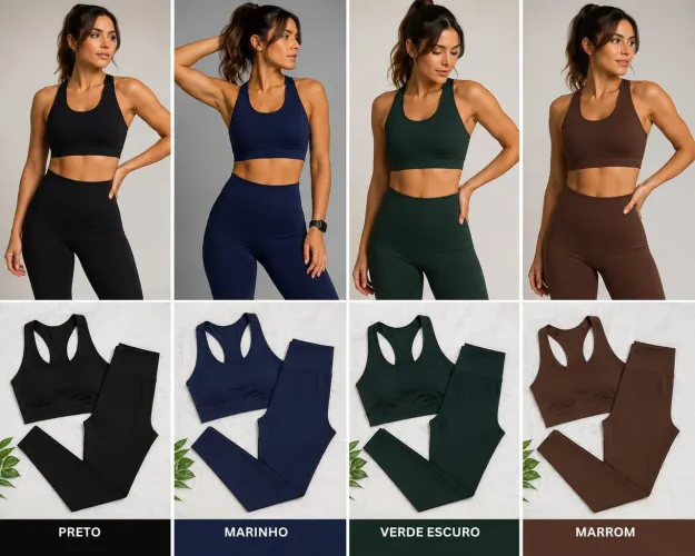 Vendo conjunto top e calça fitnes suplex