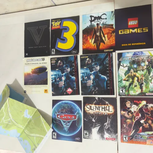 Lote manuais raros de jogos ps3