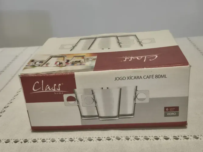 Jogo de xícaras para café - 6 peças - 80 ml - na caixa