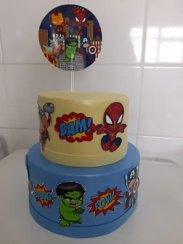 Bolo Fake Vingadores - Heróis Baby 