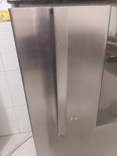 Puxador inox escovado geladeira Eletrolux DF80, DF80X, DF82 e DF82X.