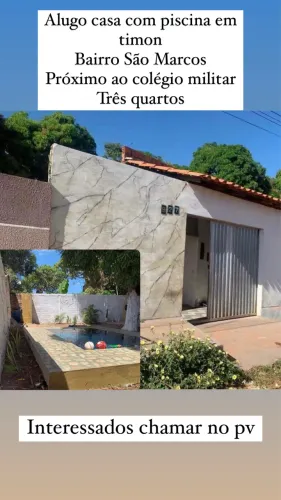 Alugo casa em timon com piscina