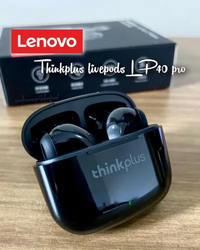 Fone de ouvido bluetooth Lenovo LP40 Pro Preto