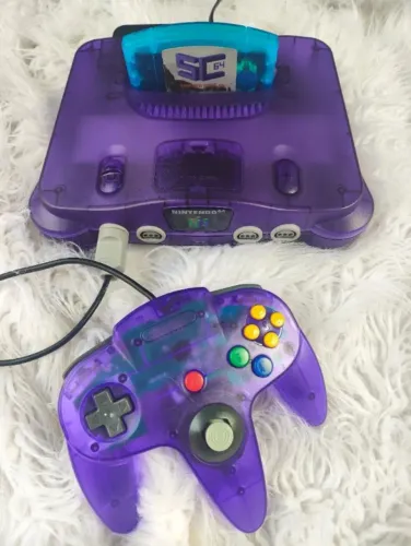 Nintendo 64 Uva Restaurado Desbloqueado + Summer Cart 32GB + HDMI + Controller Pak