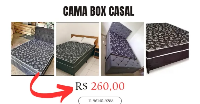 Cama box casal