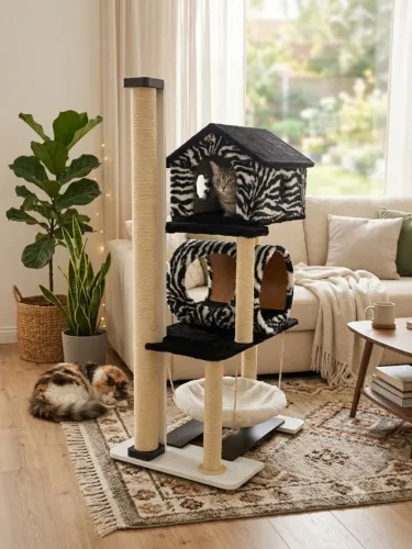 Casinha para gatos e arranhador 