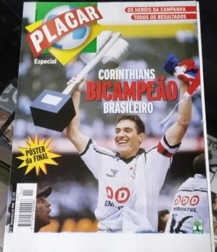 Poster Oficial Gigante Corinthians Placar - Bi Campeão Brasileiro 1998