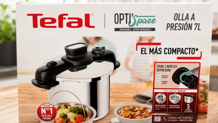 Panela De Pressão 7l Tefal Opti'space Inox Fundo Triplo