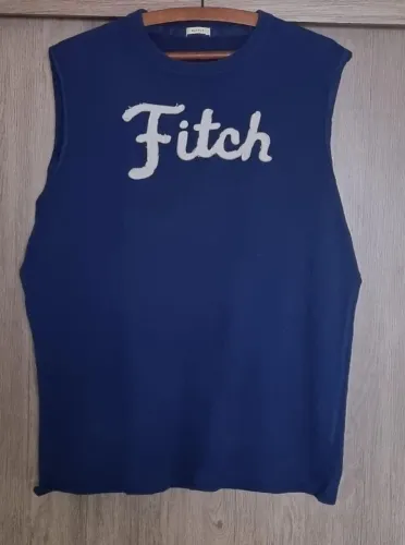 camiseta regata machao azul branca abercrombie fitch