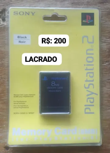 Memory Card Playstation 2 Original LACRADO = R$: 200