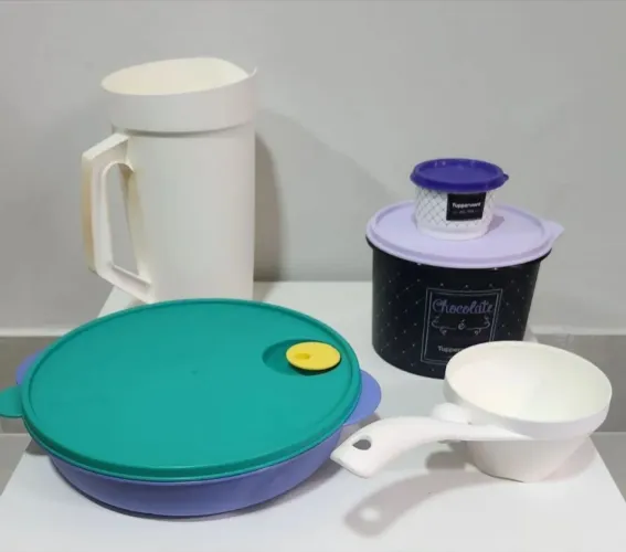 Combo Kit com 5 peças Tupperware originais, conforme fotos