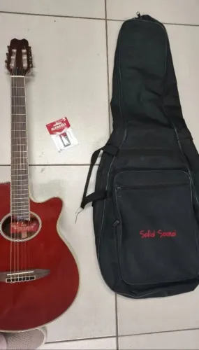 Violão eletrico tagima ventura acustic com cordas de nylon,acompanha alça e capa