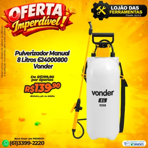 Pulverizador Manual 8 Litros 624000800 Vonder