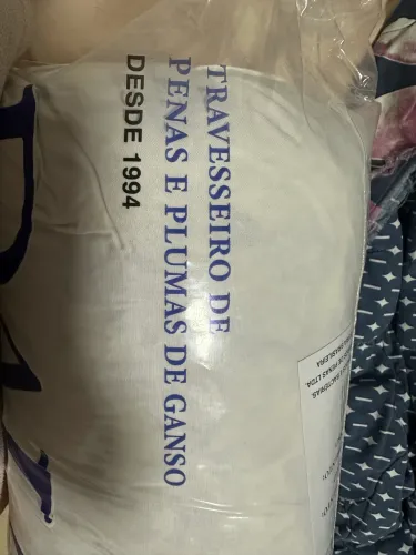 Travesseiro Premium 100% Penas de Ganso - Novo na Embalagem