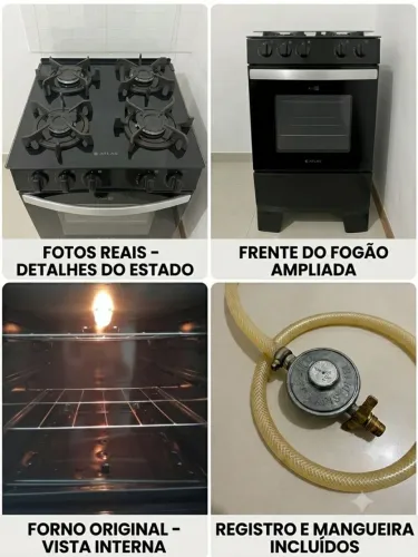 Fogão e mangueira de gás