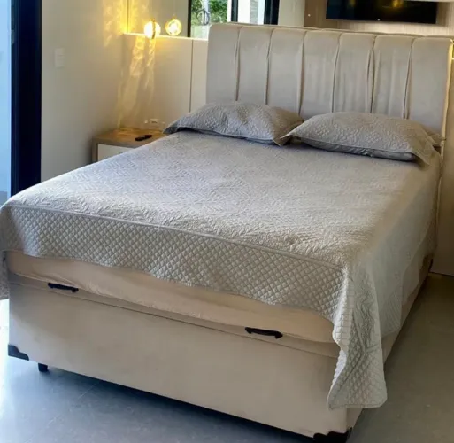 Cama box casal baú com cabeceira