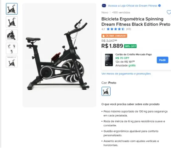 Bicicleta Ergométrica Spinning