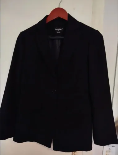 Blazer anpére preto feminino