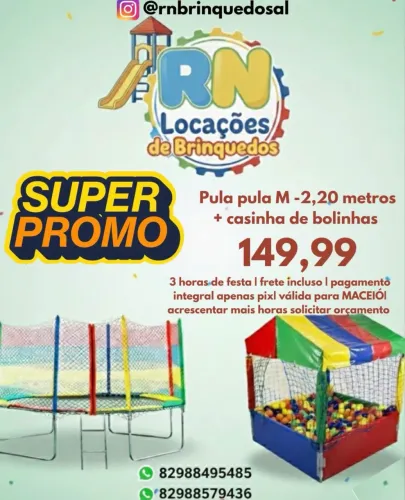Pula pula + piscina de bolinhas promoção
