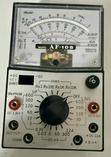 Multímetro Analógico Hioki AF-105 Japonês Vintage com Caixa Original