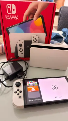 Nintendo Switch Oled, Branco. Excelente estado.